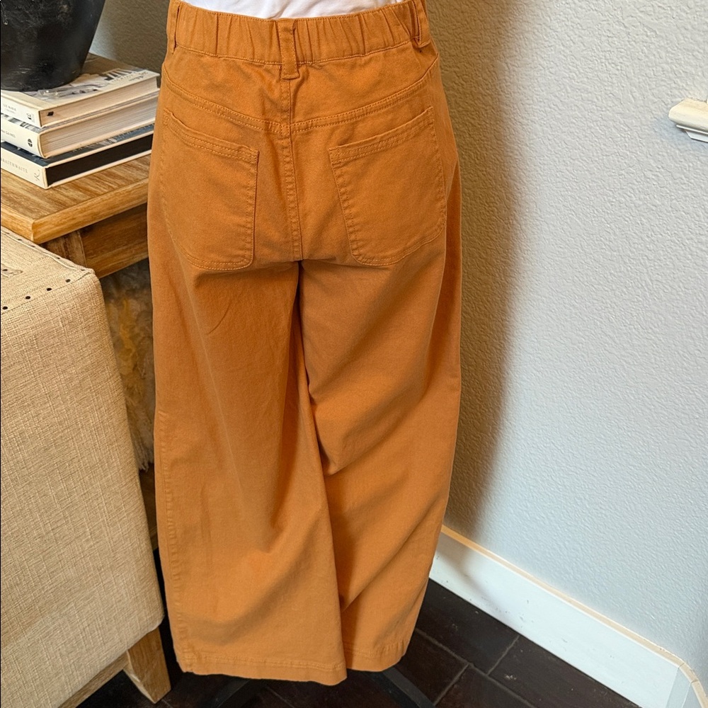 PACT Organic Cotton Stretch Twill Denim Wide Leg Pant Size Small - Picture 5 of 8